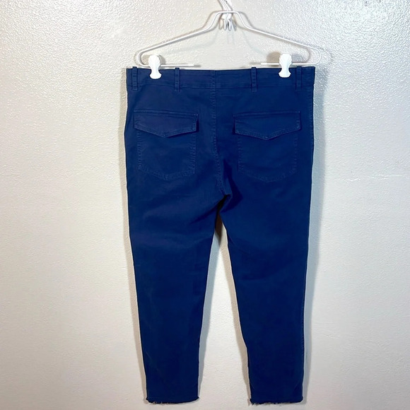 NILI LOTAN Jenna Marine Blue Mid-Rise Crop Pant size: 4 - Picture 6 of 12